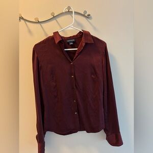 Ann Taylor Burgundy Women’s Shirt